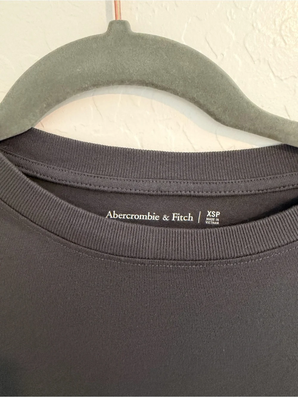 Abercrombie & Fitch Dark Gray Short-Sleeve T-shirt Maxi Dress
